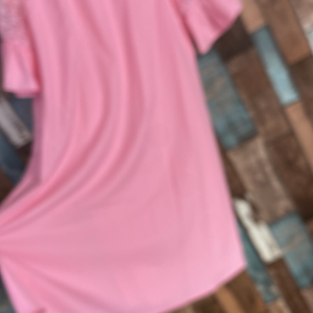 Pink crotchet top baby doll layered dress - Picture 12 of 16